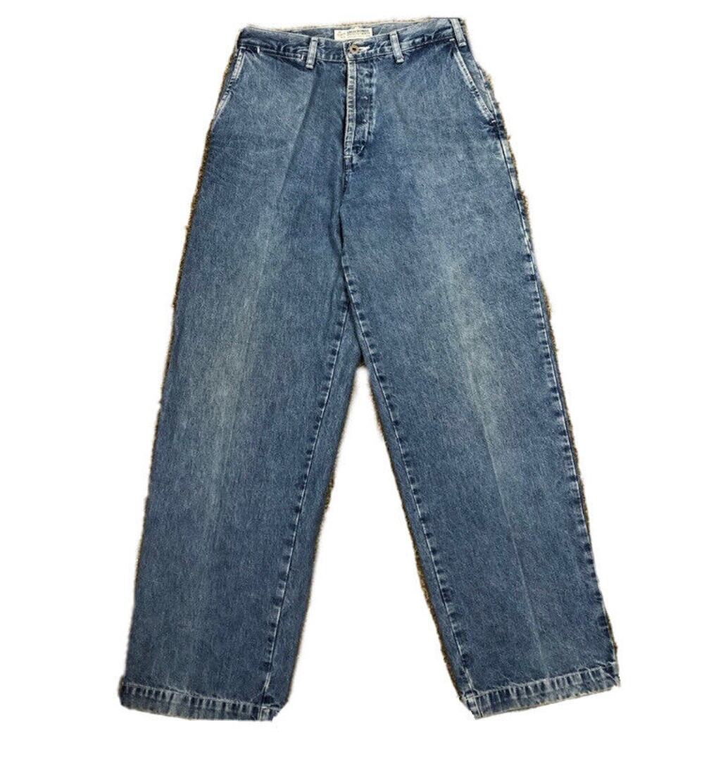 Vintage Abercrombie and Fitch Straight Leg Jeans Size 30 100% Cotton Button Fly